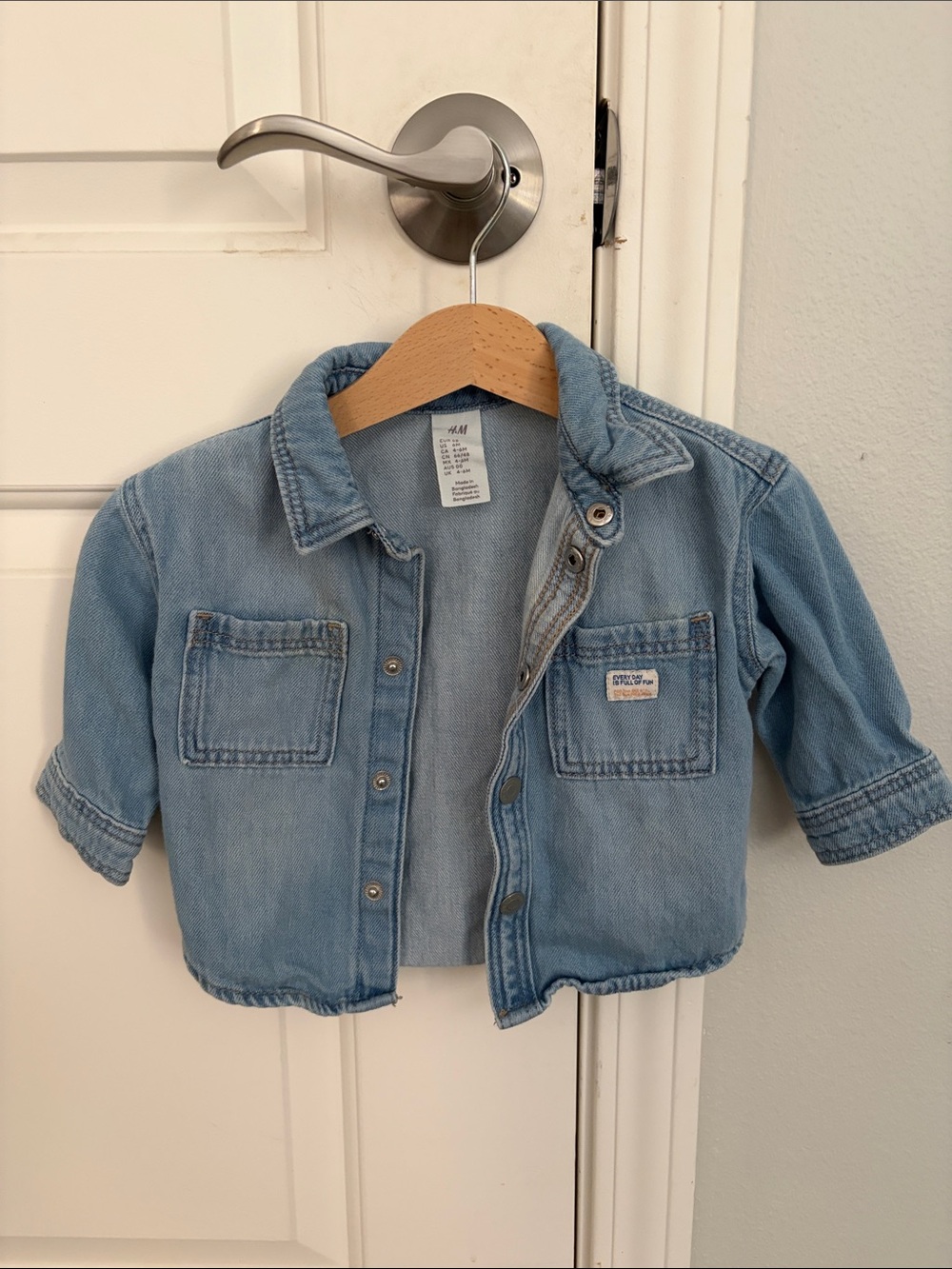 H&M Kids Light Blue Denim Button-Up Jacket